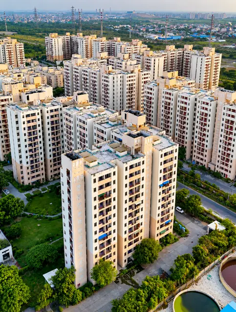 DDA Narela Sector G2-G6 ke LIG towers upar se (drone view)