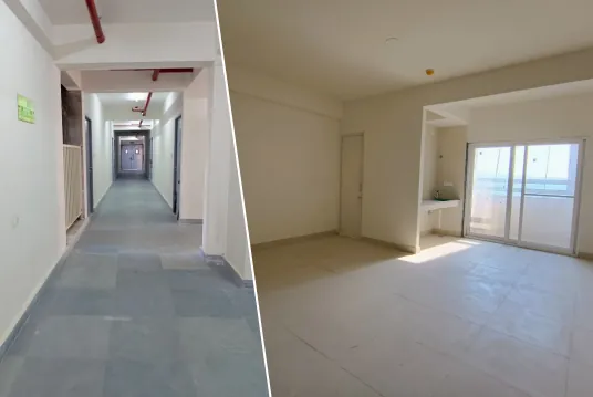 DDA Janta Awaas 2026 — EWS flat ka corridor aur andar ka kamra